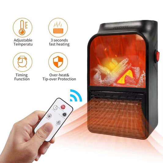 Portable Electric Fireplace Lamp Led Flame Heater (1000w  1 Pc)