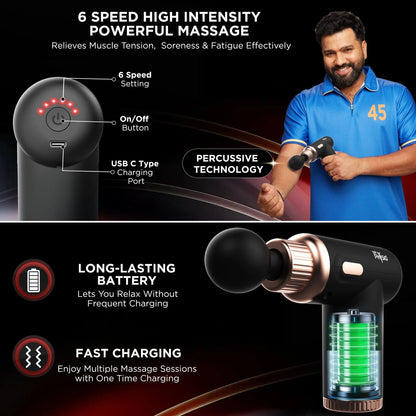 Gun Massage Machine For Pain Relief (With USB Cable)