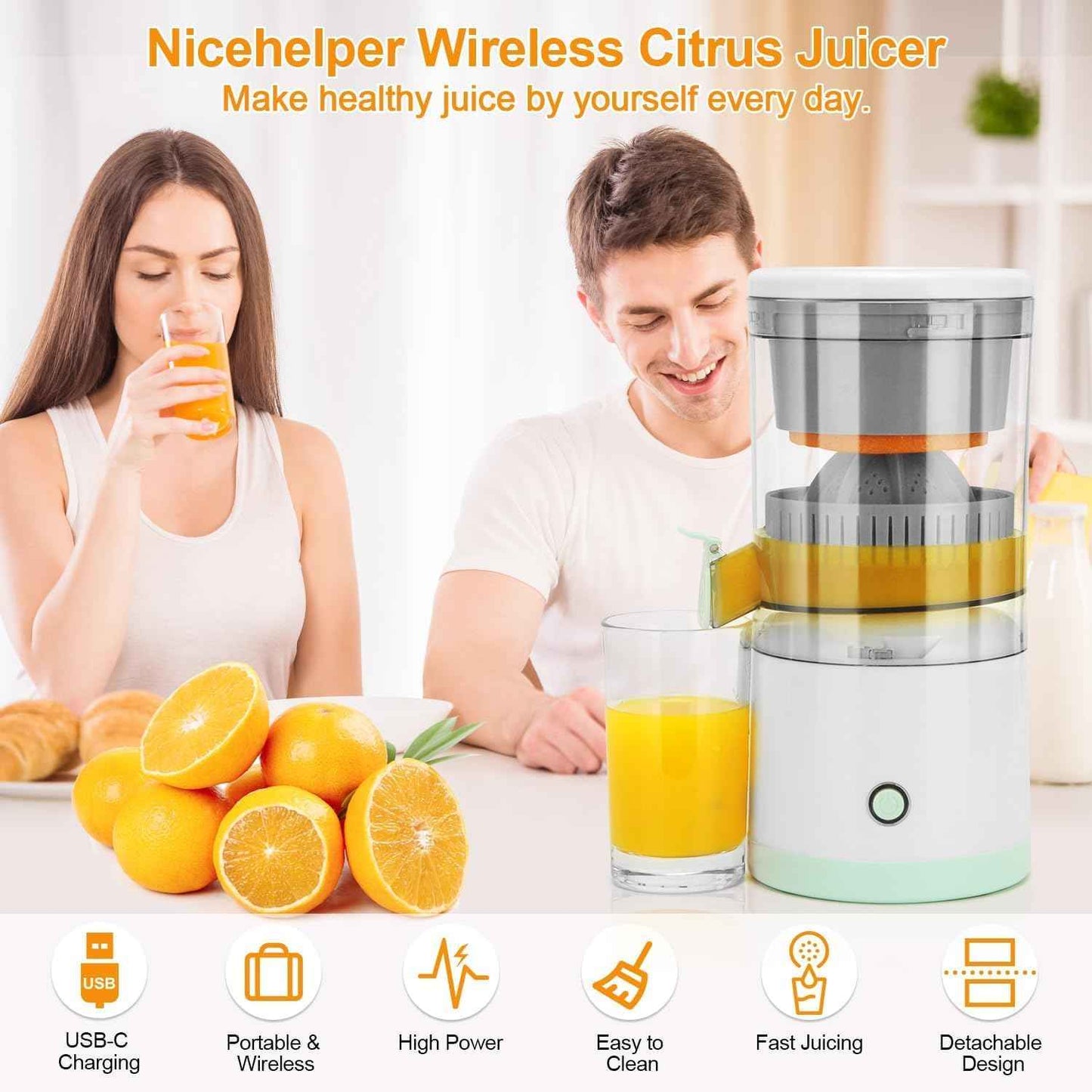 Portable USB Charging Electric Juicer