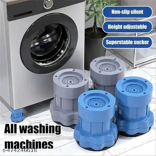 Adjustable Anti-vibration Pads For Washing Machine And Refrigerator Base (4 Pc)